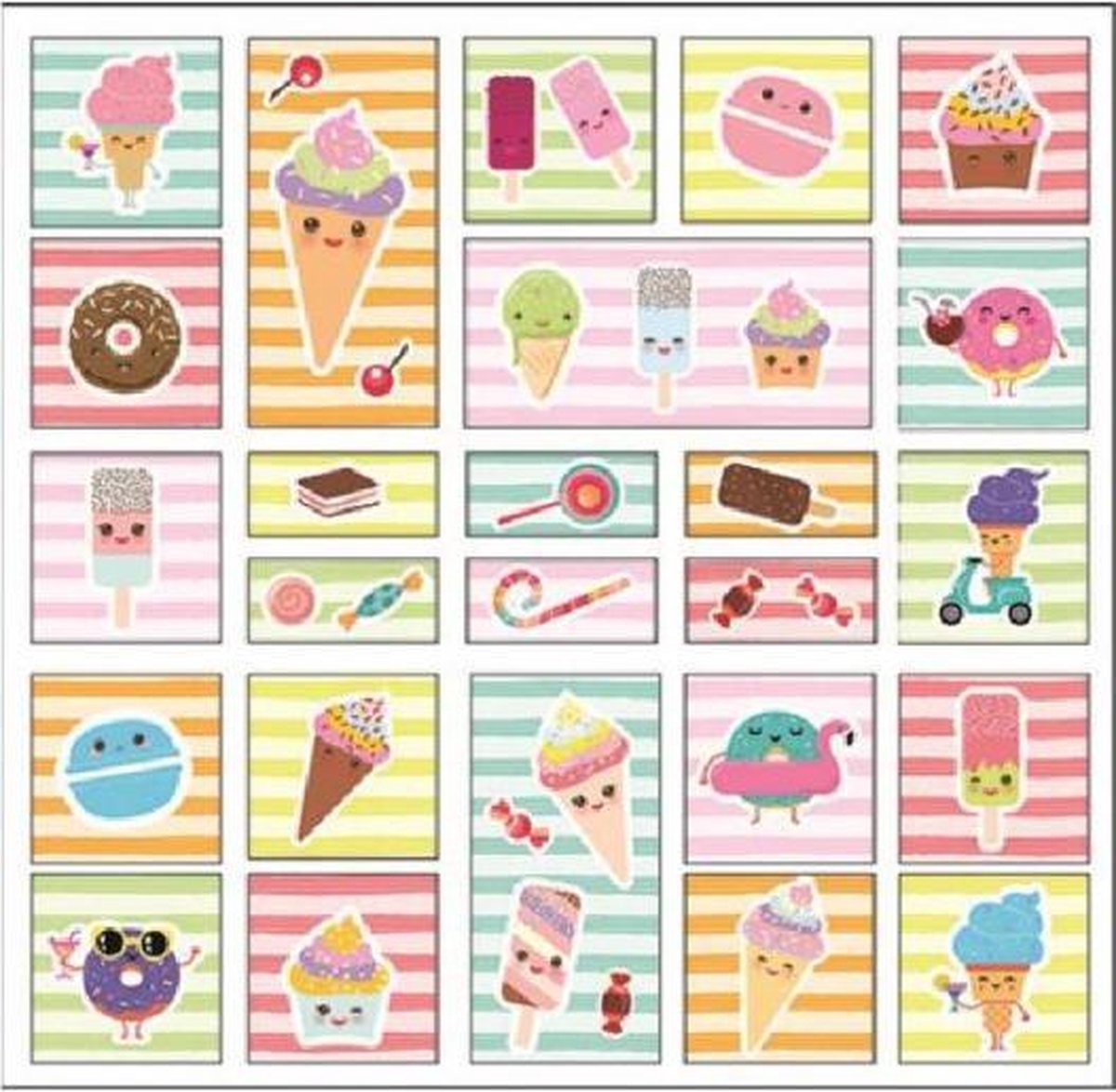 stickervel 3D Sweets 20 x 19,5 cm papier 25 stuks