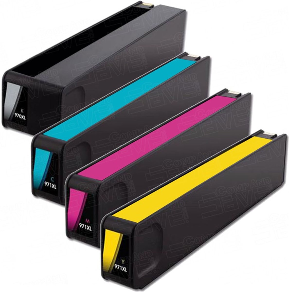 Merkloos - Inktcartridge / Alternatief voor 970XL 971XL Blauw, Rood, Geel Mutlipack