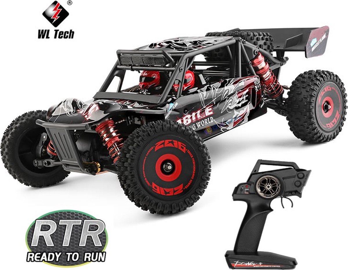 Wltoys 124016 Brushless Motor - Snelle RC Auto - RC Voertuig Volwassenen - Off Road Buggy - Radiografisch Bestuurbare Racewagen - RC Car