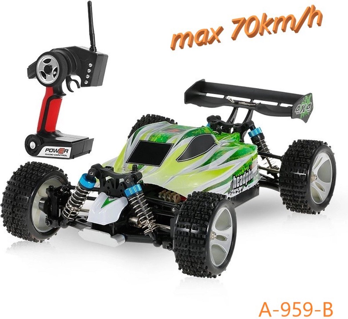 Wltoys RC buggy A-959-B – TOT 70KM/H ! – RC auto volwassenen – RC auto offroad – Afstandsbestuurbare auto - radiografisch bestuurbare auto