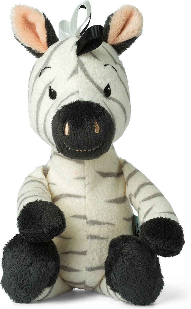 WNF Cub Club Ziko the Zebra wit met bel  - 22 cm - 7