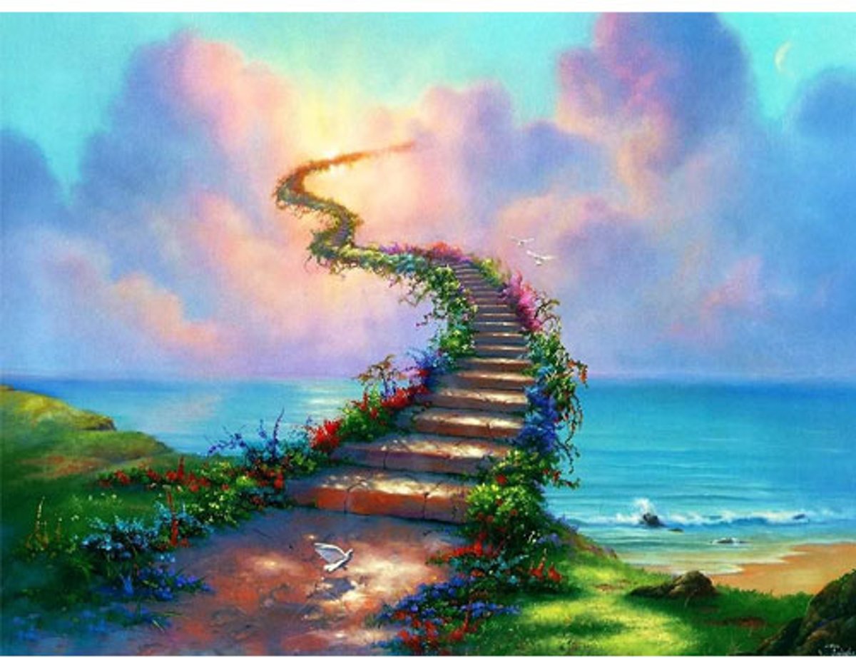 Diamond Painting Pakket – Stairway To Heaven – 30 x 40 cm - Maak de Mooiste Schilderijen Helemaal Zelf