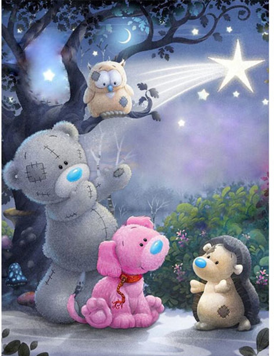 Diamond Painting Pakket – Teddybeer & Vriendjes – 30 x 40 cm - Maak de Mooiste Schilderijen Helemaal Zelf