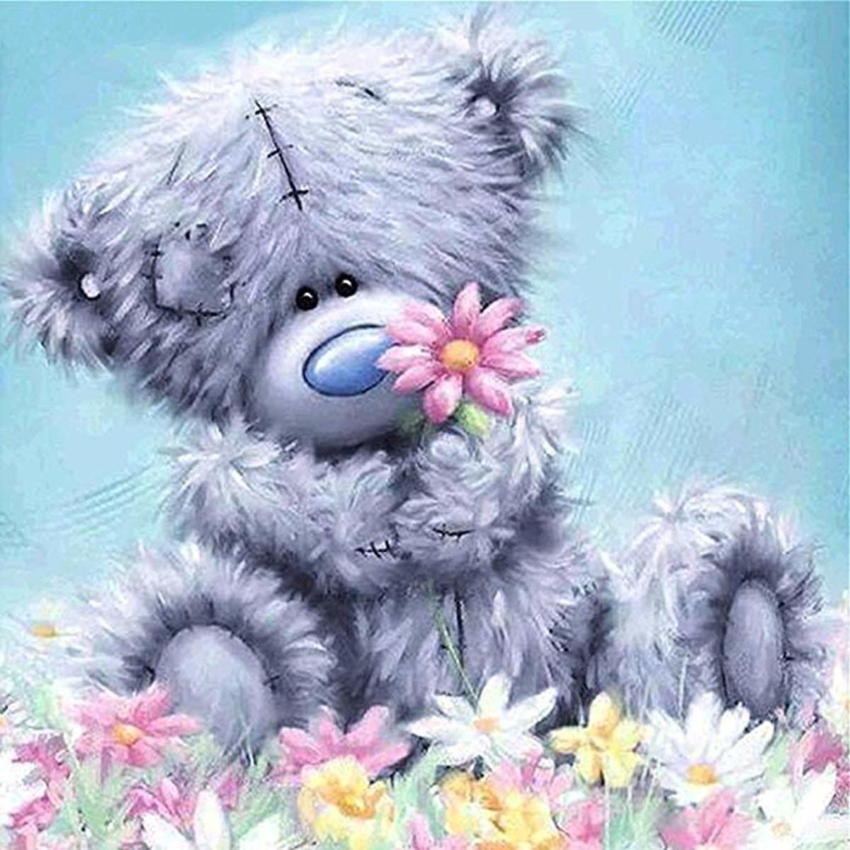 Diamond Painting Pakket – Teddybeer– 25 x 25 cm - Maak de Mooiste Schilderijen Helemaal Zelf