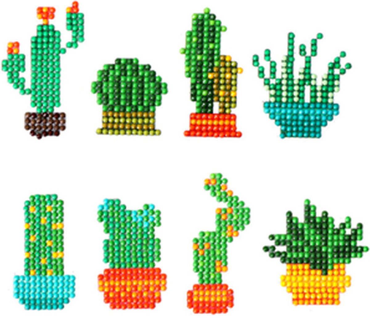 Diamond Painting Stickers – Cactussen – Rustgevend en Ontspannend om te Doen