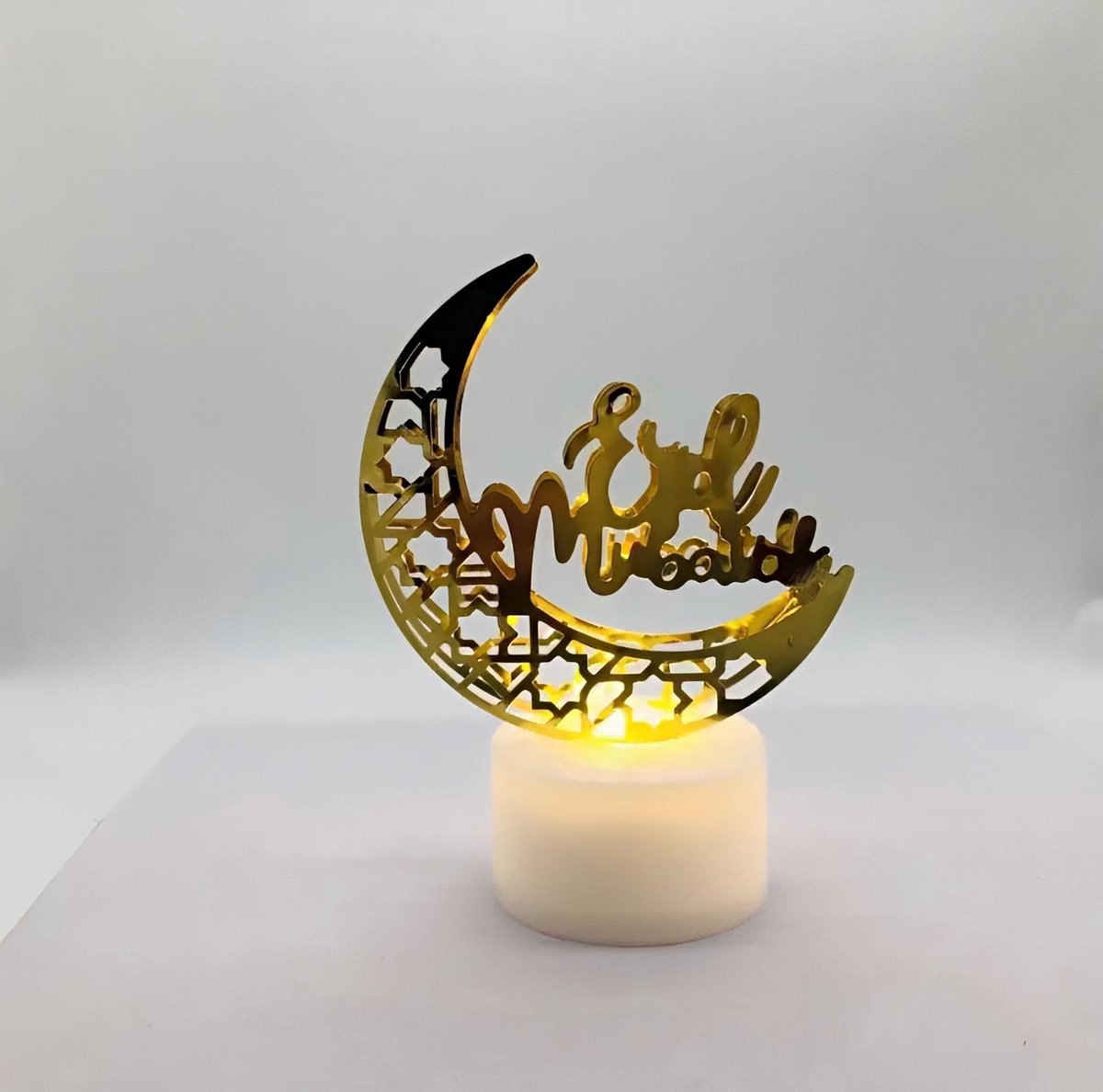 Ramadan Decoratie – LED Kaars - Ramadan Lampjes - Eid Mubarak – Ramadan Versiering – Suikerfeest – 4 x 6 x 10 cm