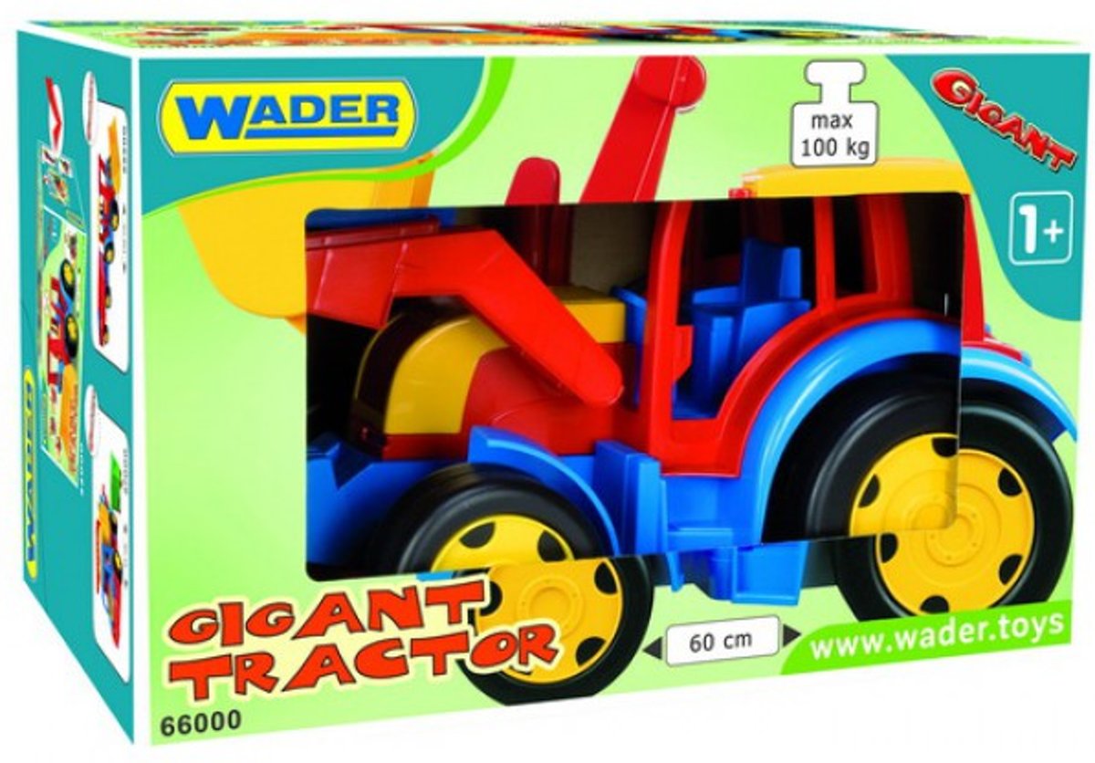 Mega grote Tractor, voor kind vanaf 1 jaar, Afm. 55 x 36 x 32 Cm.