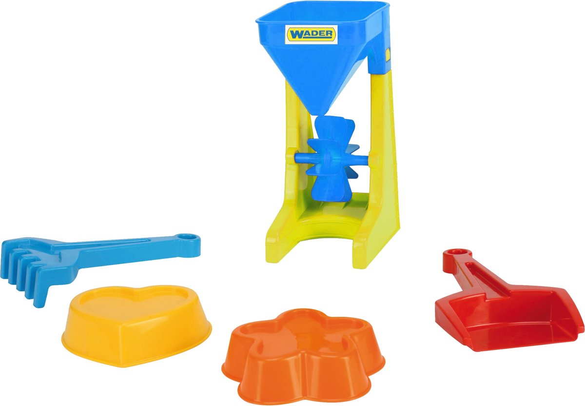 Wader Strandset Watermolen 21 Cm 5-delig Blauw