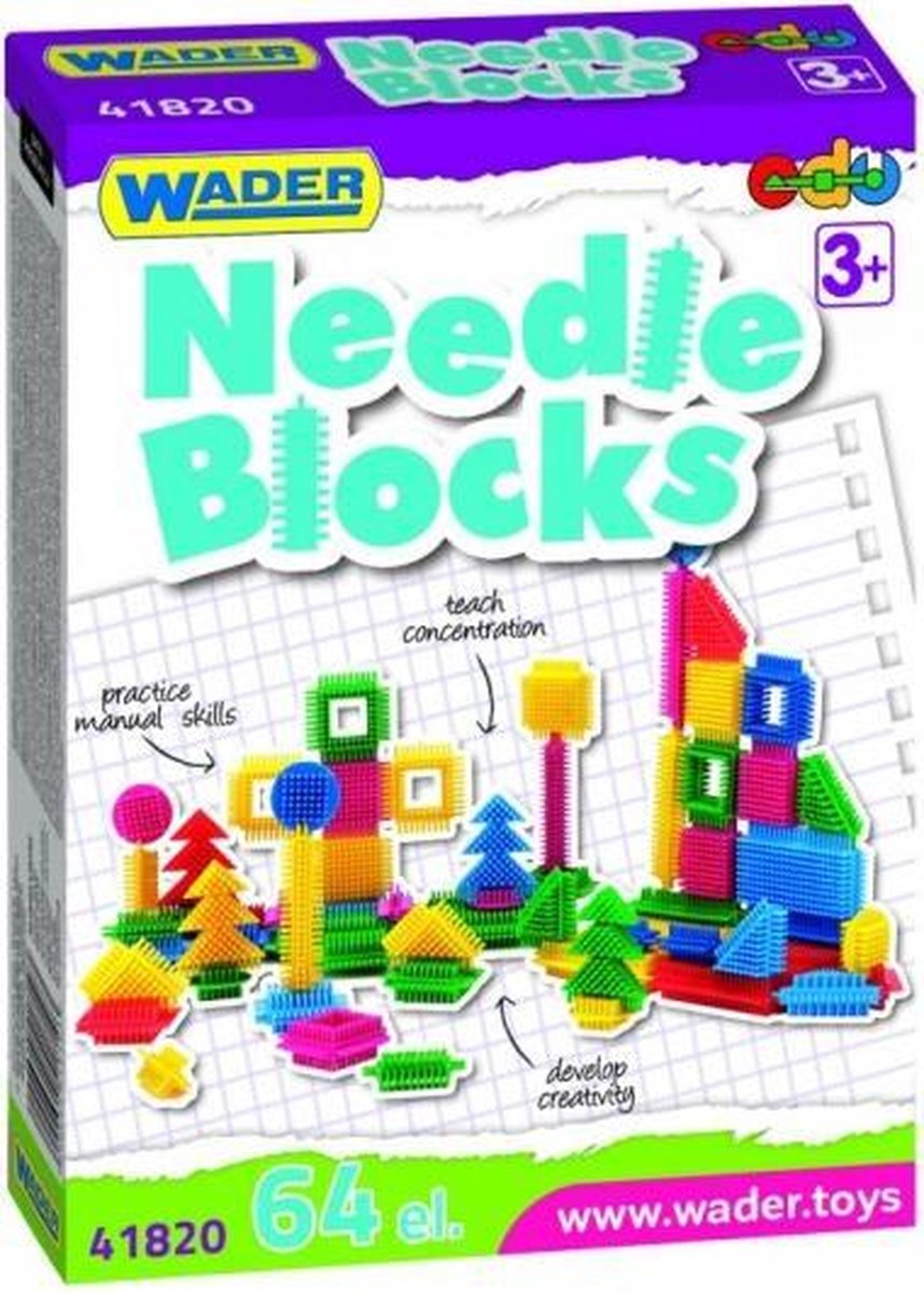 bouwblokken Needle Blocks 64-delig