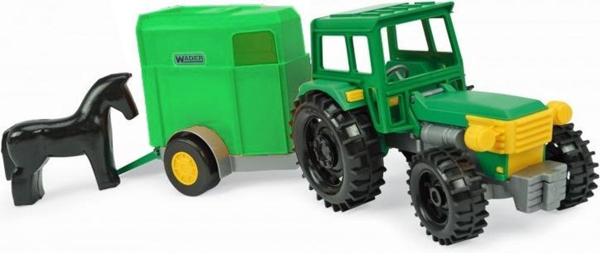 tractor met trailer 36 cm groen