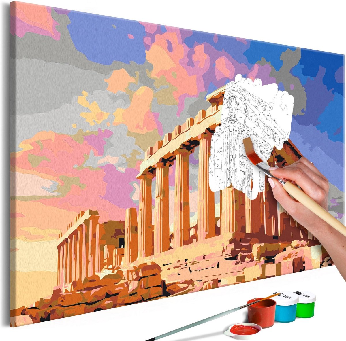 Doe-het-zelf op canvas schilderen - Acropolis