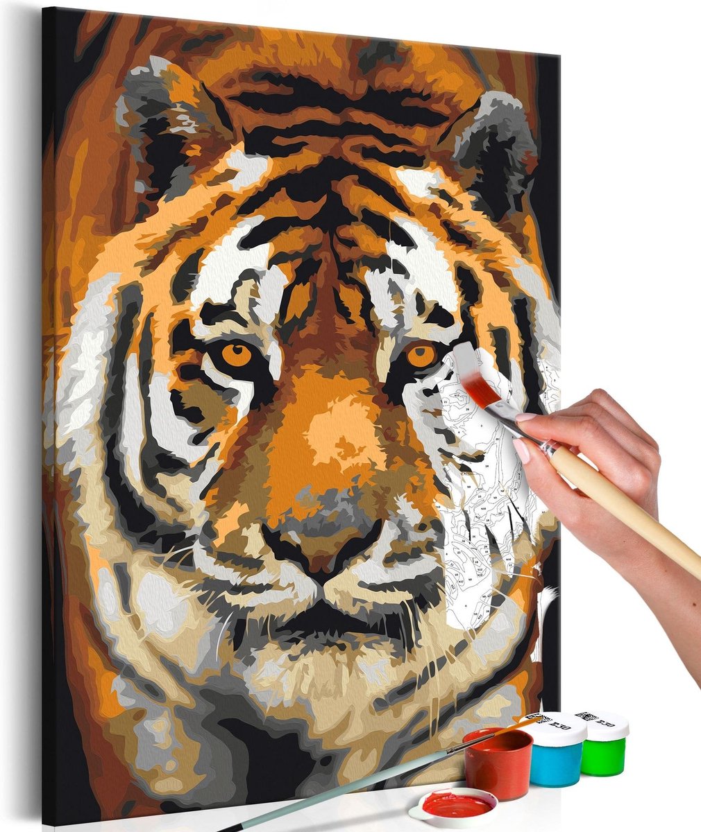 Doe-het-zelf op canvas schilderen - Asian Tiger