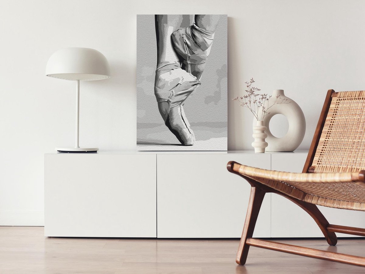 Doe-het-zelf op canvas schilderen - Ballet Shoes