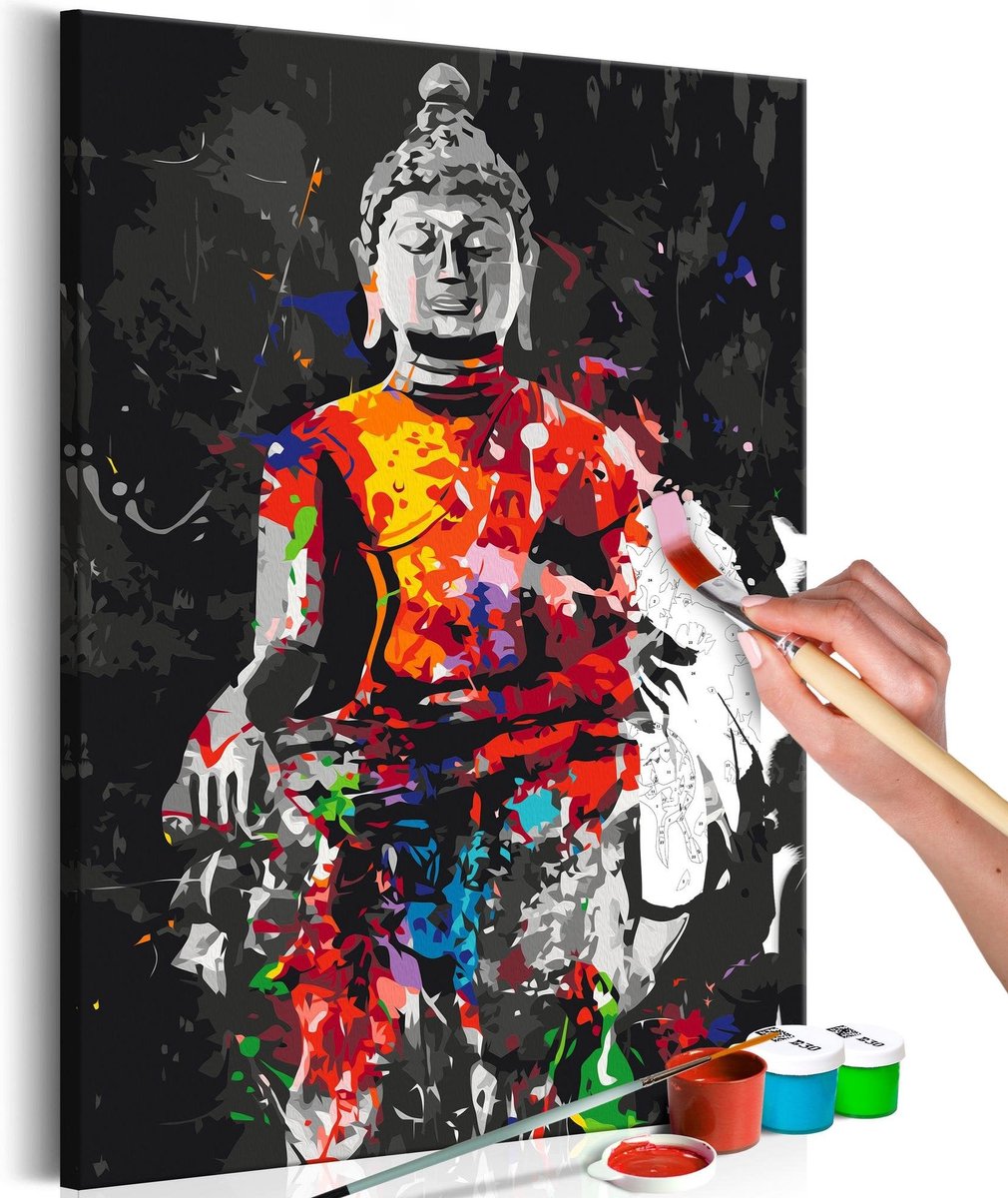 Doe-het-zelf op canvas schilderen - Buddha in Colours