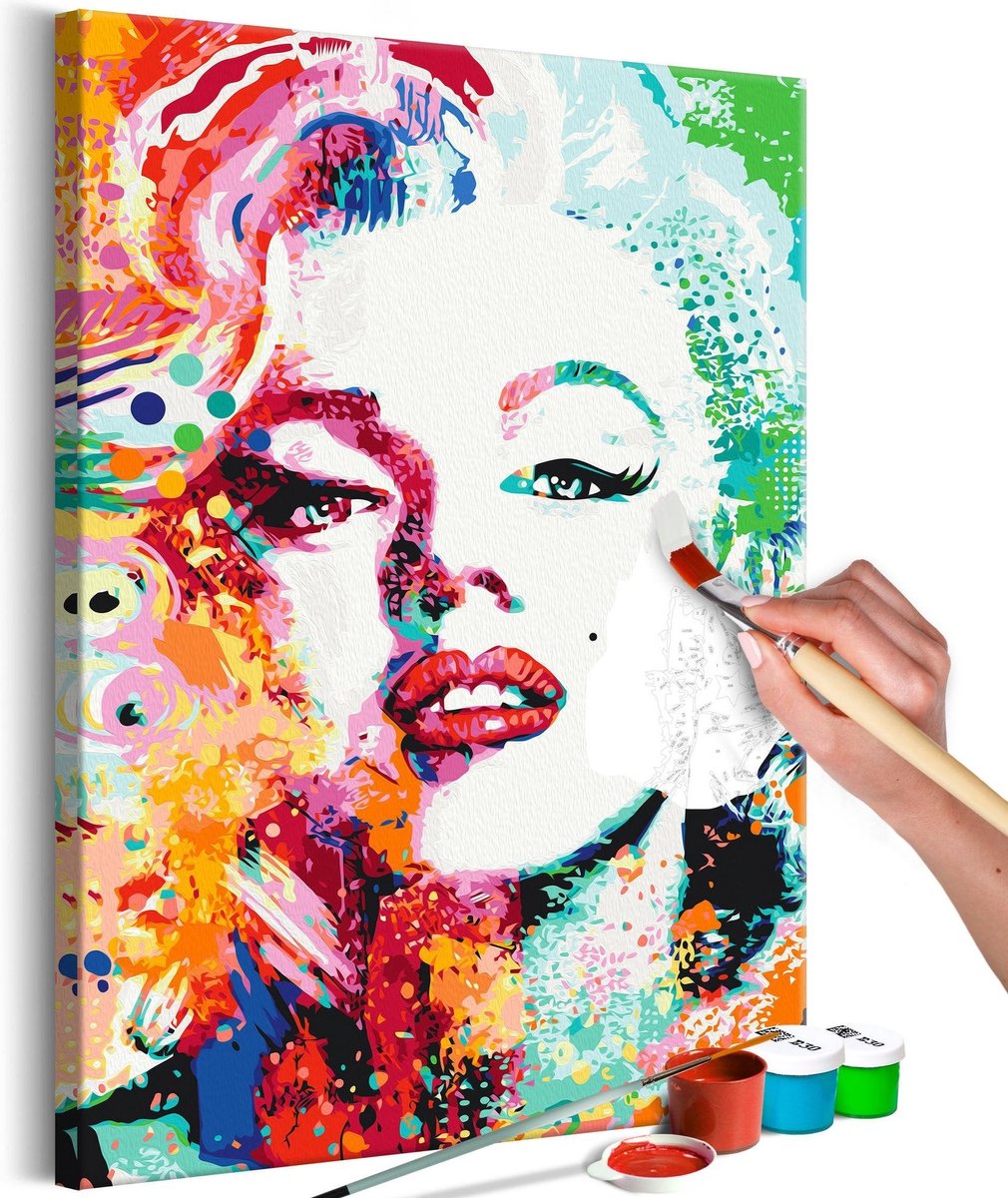 Doe-het-zelf op canvas schilderen - Charming Marilyn