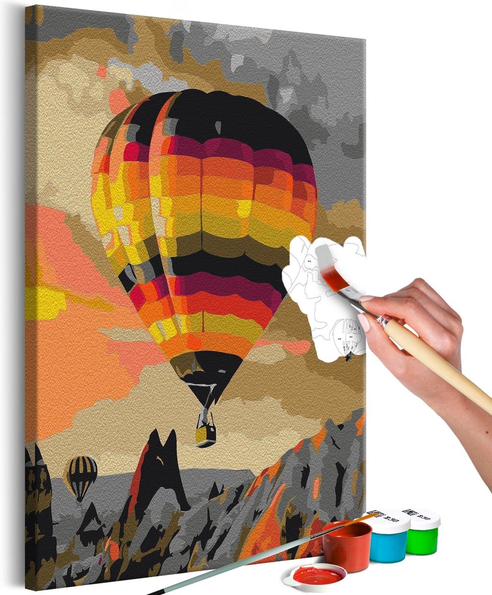 Doe-het-zelf op canvas schilderen - Colourful Balloon