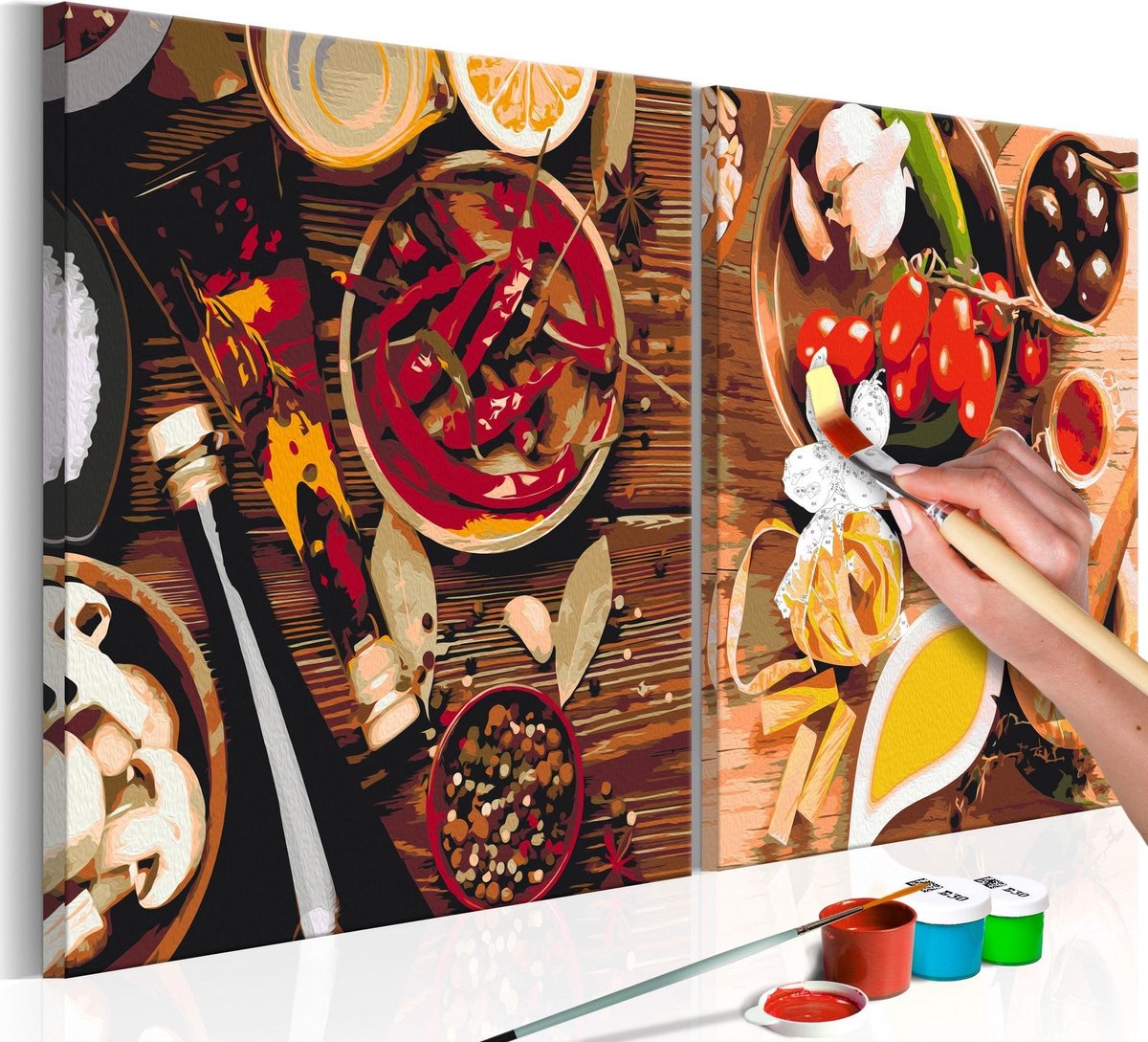 Doe-het-zelf op canvas schilderen - Colourful Spices