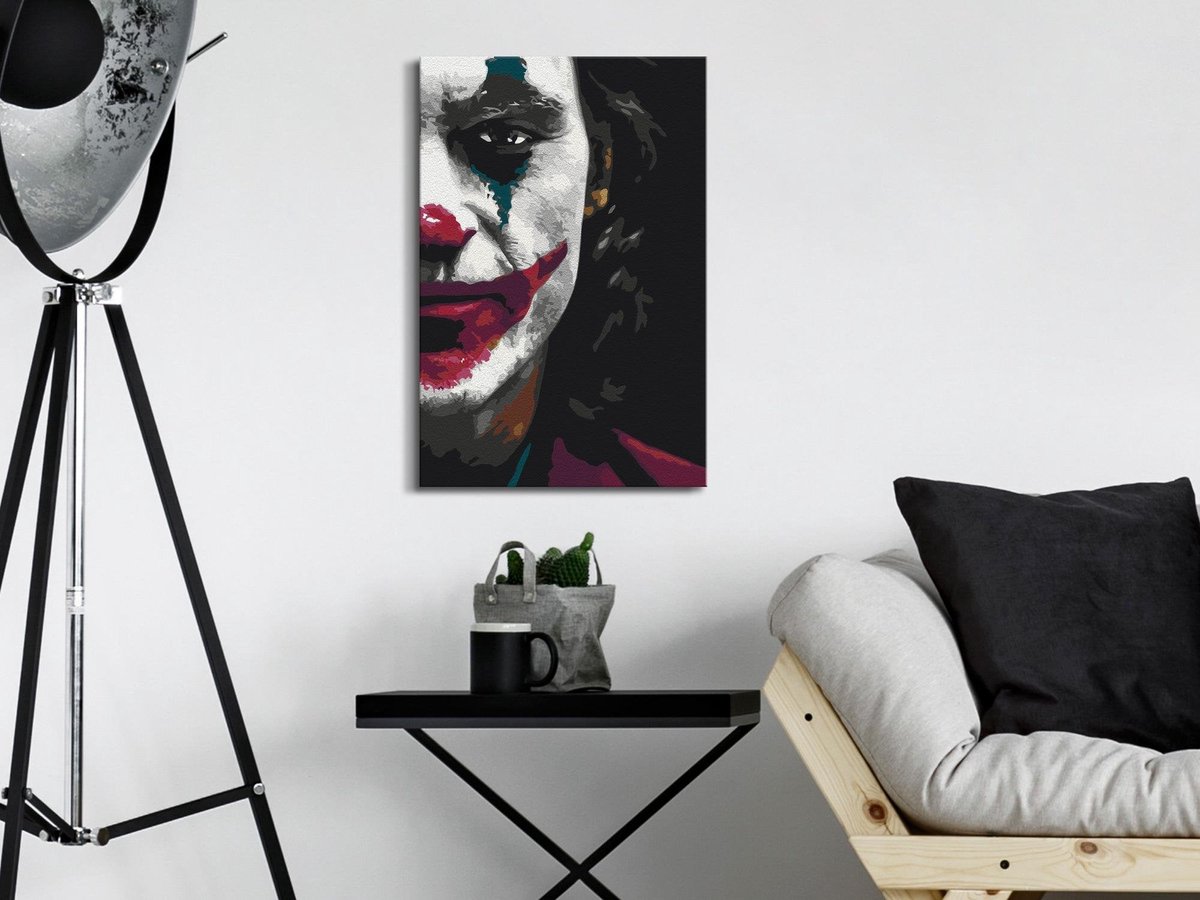 Doe-het-zelf op canvas schilderen - Dark Joker