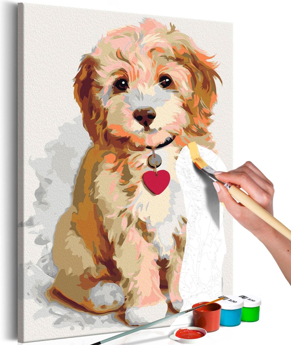 Doe-het-zelf op canvas schilderen - Dog (Puppy)