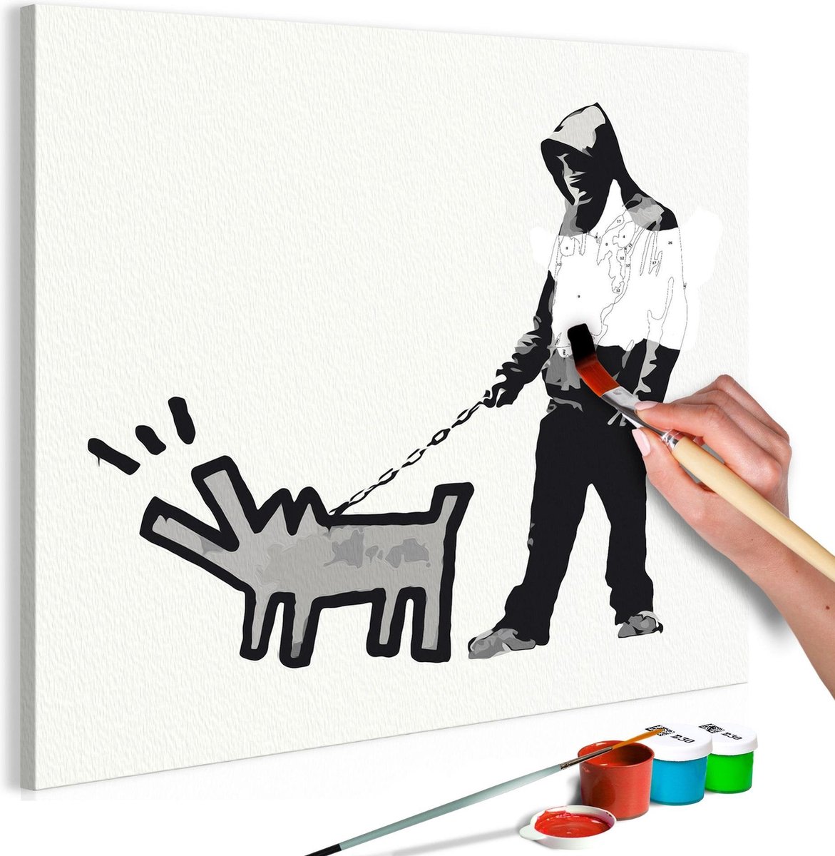 Doe-het-zelf op canvas schilderen - Dog Barking