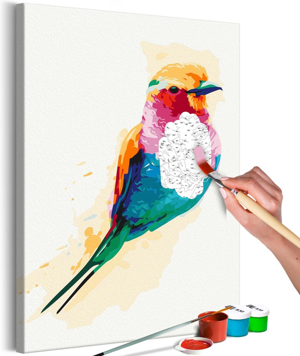 Doe-het-zelf op canvas schilderen - Exotic Bird