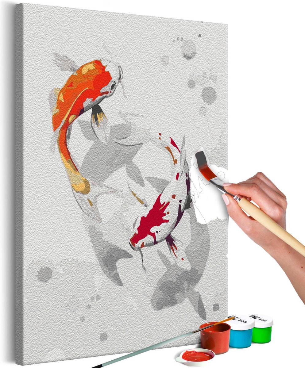 Doe-het-zelf op canvas schilderen - Fish Dance