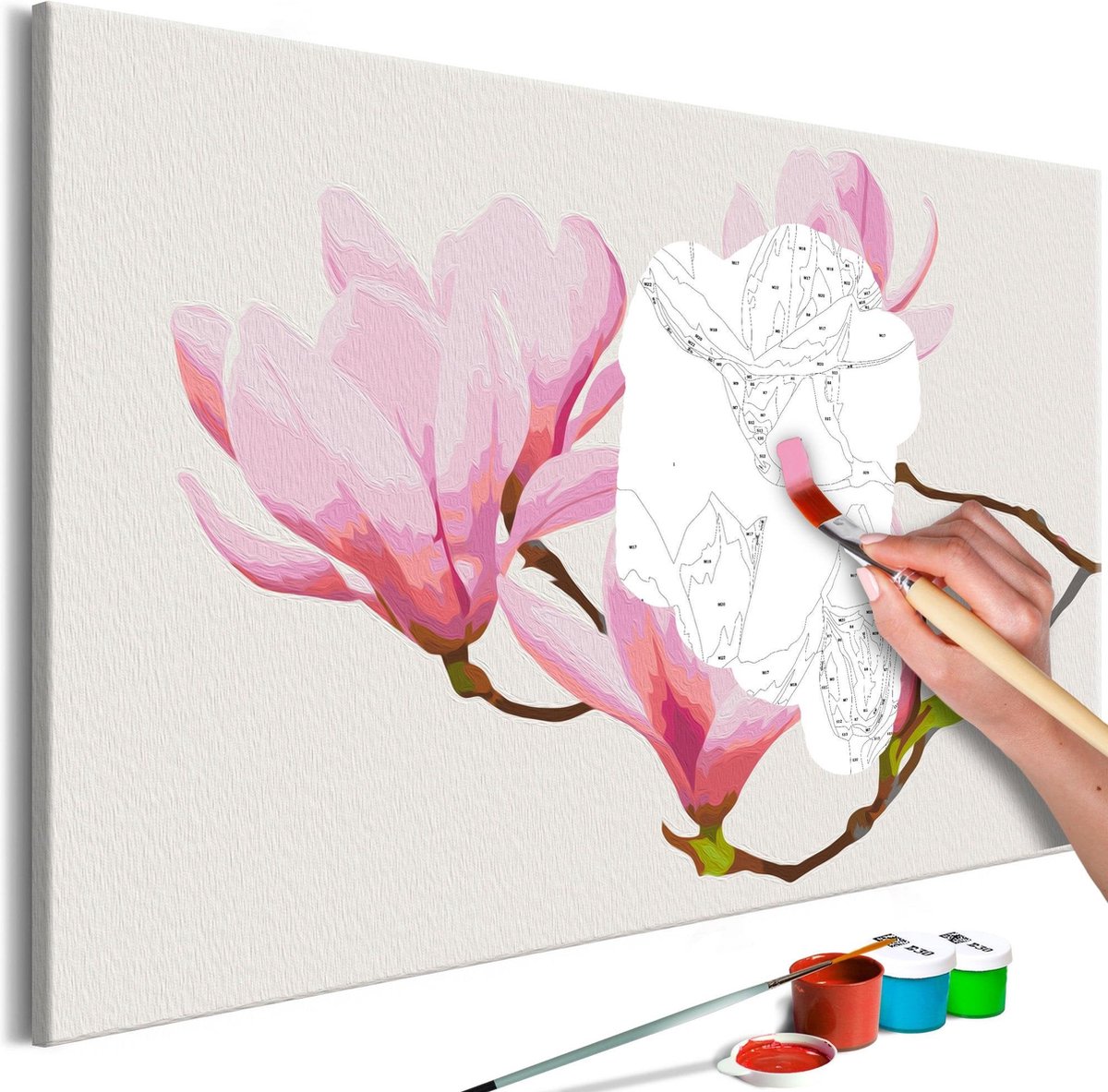 Doe-het-zelf op canvas schilderen - Floral Twig