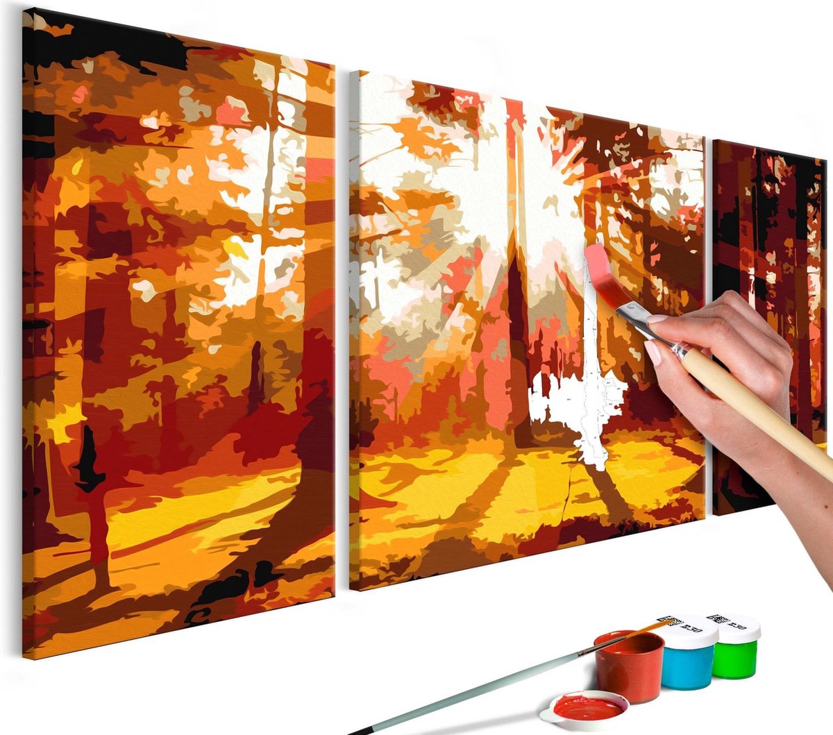 Doe-het-zelf op canvas schilderen - Forest (Autumn)