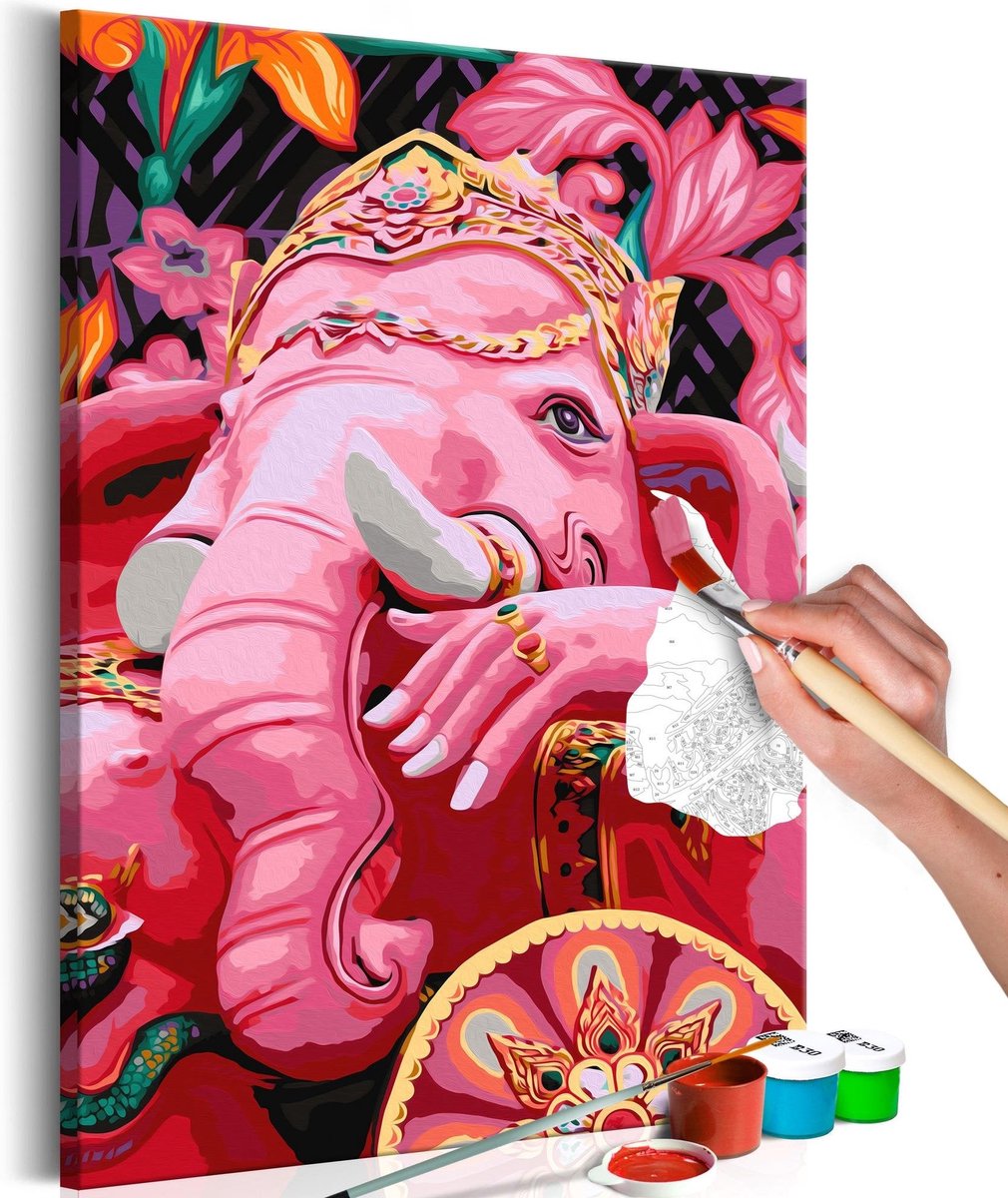 Doe-het-zelf op canvas schilderen - Ganesha