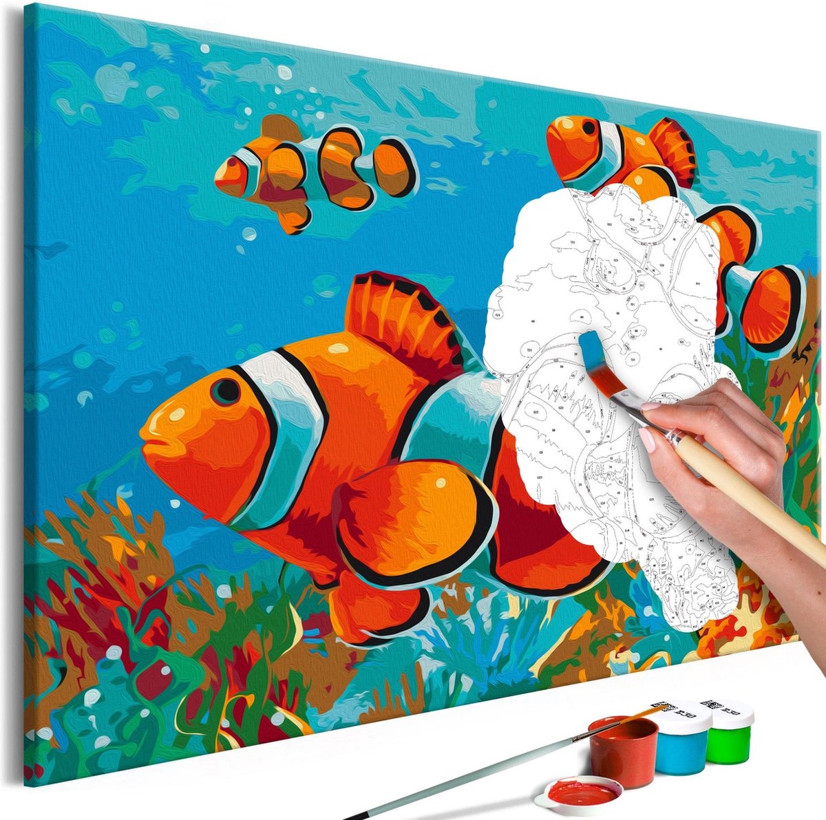 Doe-het-zelf op canvas schilderen - Gold Fishes