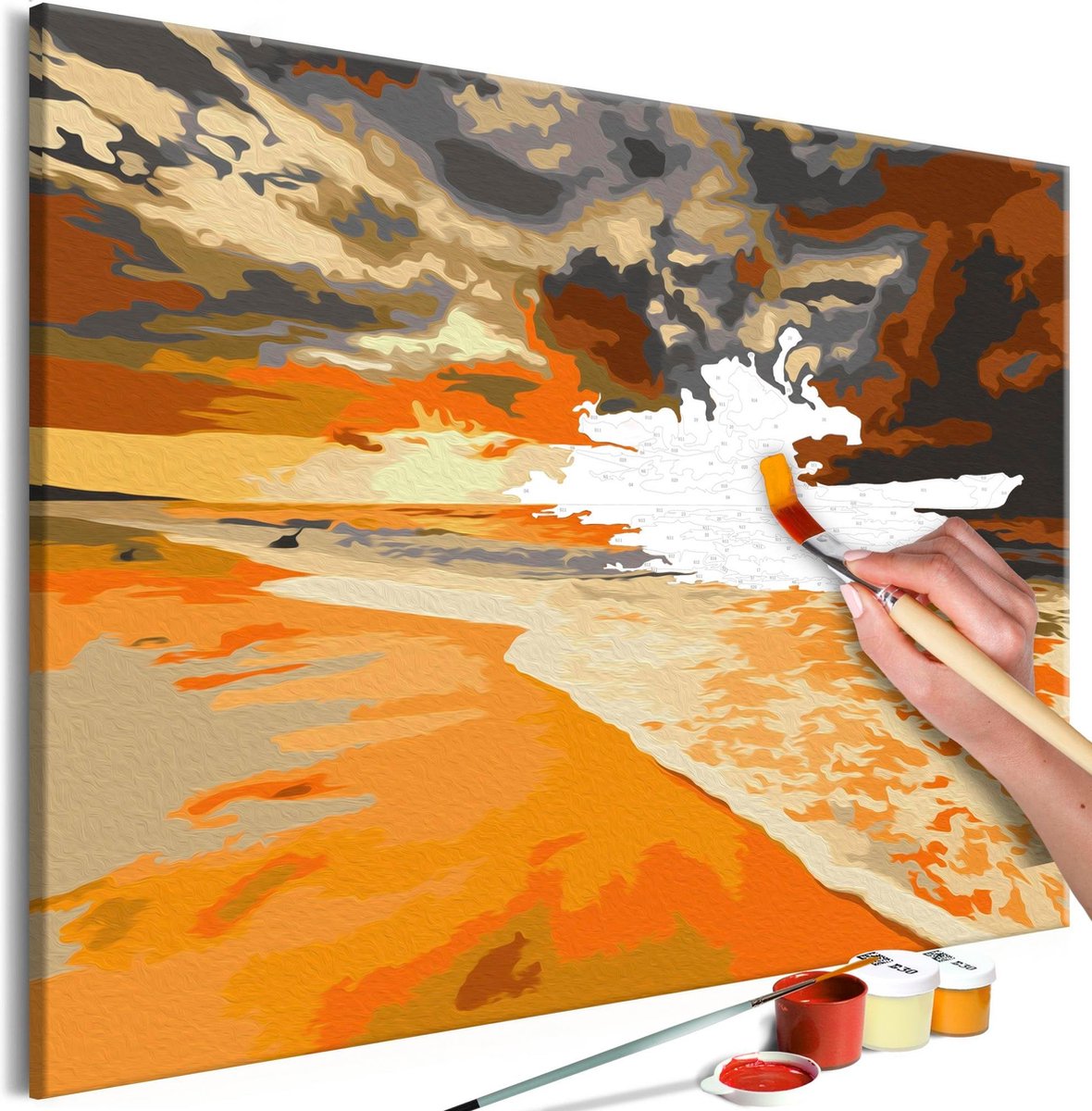 Doe-het-zelf op canvas schilderen - Golden Beach