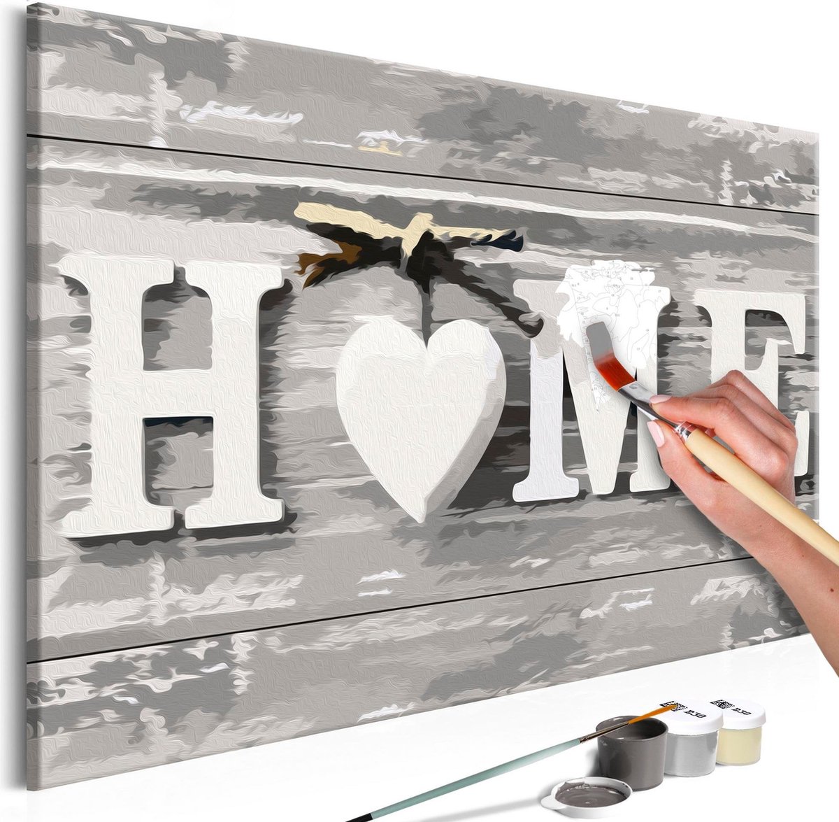 Doe-het-zelf op canvas schilderen - Home (Letters)