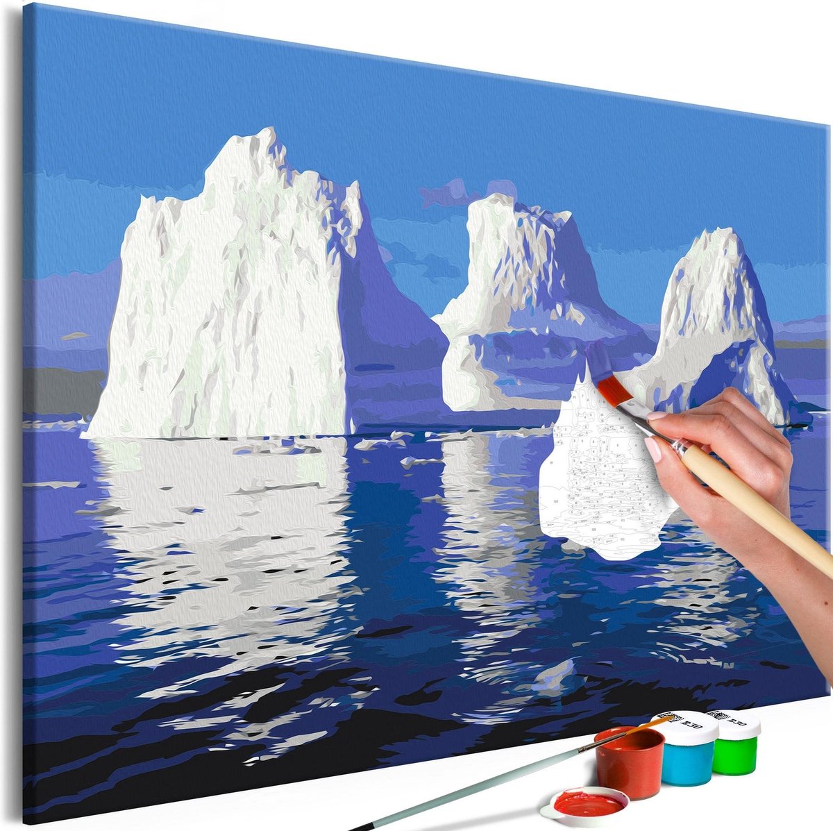 Doe-het-zelf op canvas schilderen - Iceberg