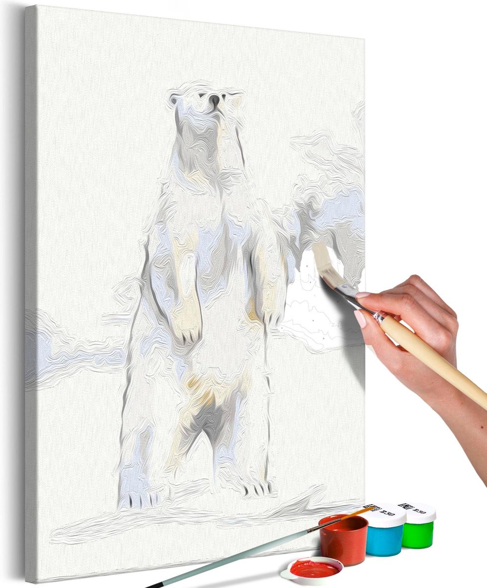 Doe-het-zelf op canvas schilderen - Inquisitive Bear