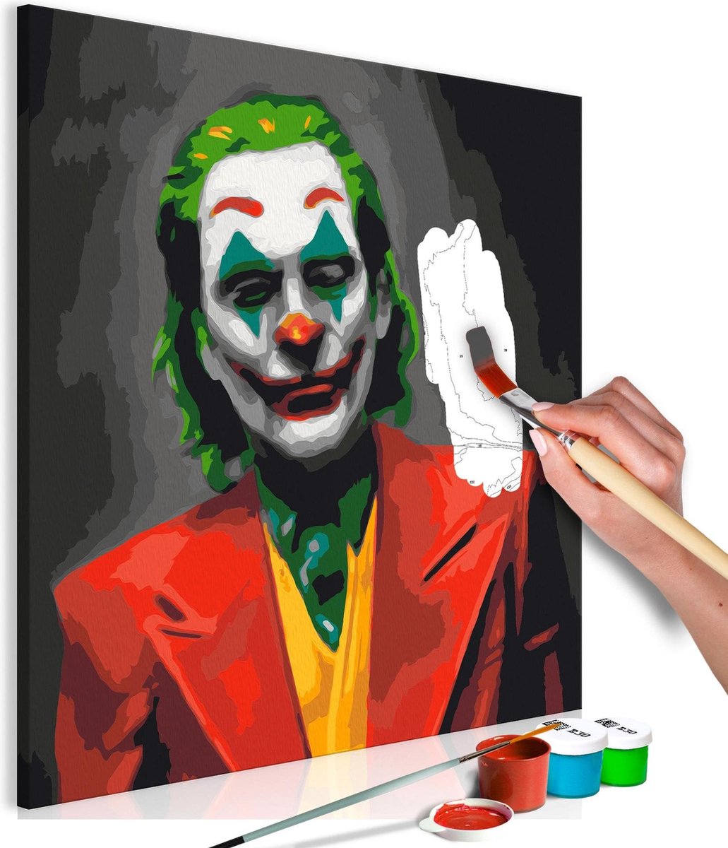 Doe-het-zelf op canvas schilderen - Joker