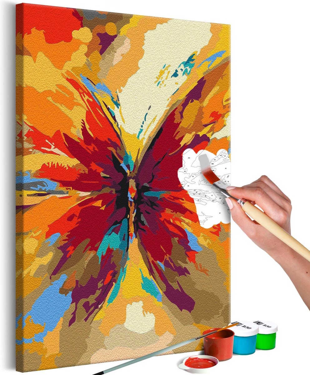 Doe-het-zelf op canvas schilderen - Multicolored Butterfly