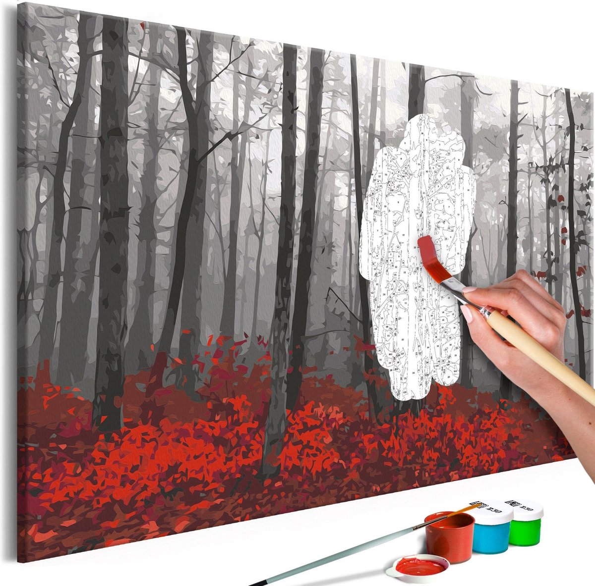 Doe-het-zelf op canvas schilderen - Naked Trees