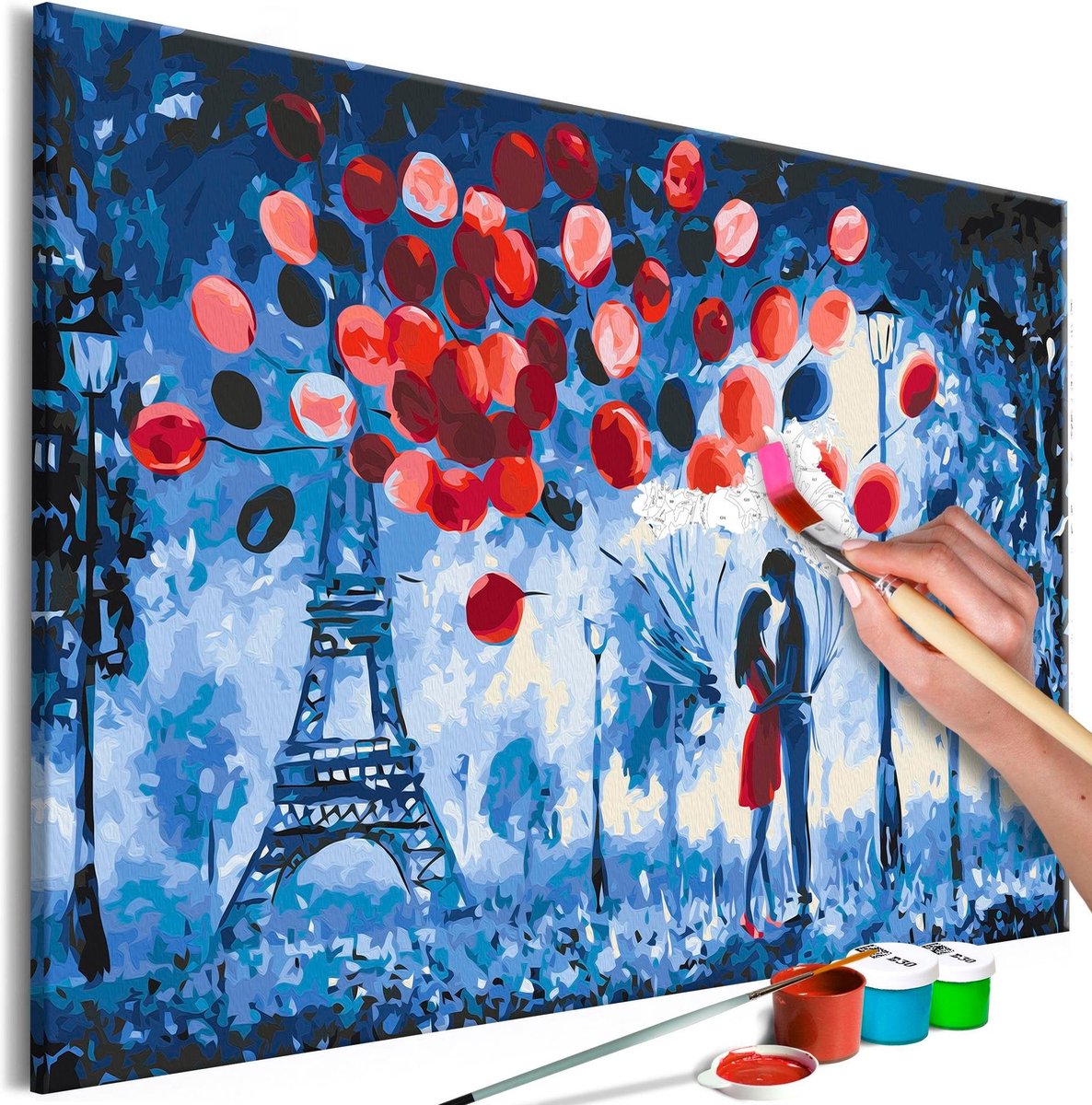 Doe-het-zelf op canvas schilderen - Night in Paris