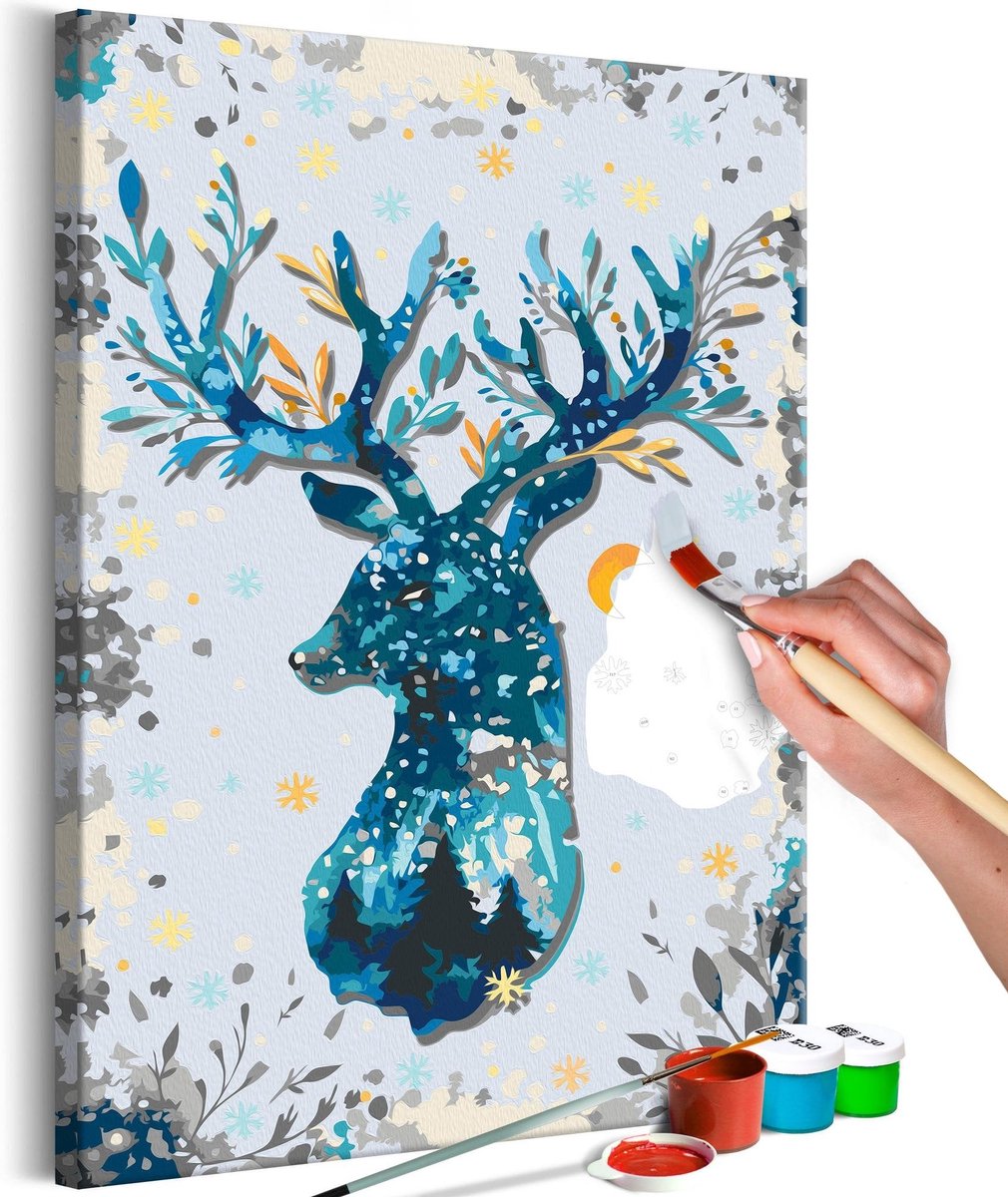 Doe-het-zelf op canvas schilderen - Nightly Deer