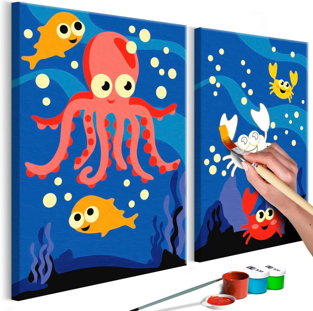 Doe-het-zelf op canvas schilderen - Ocean Animals