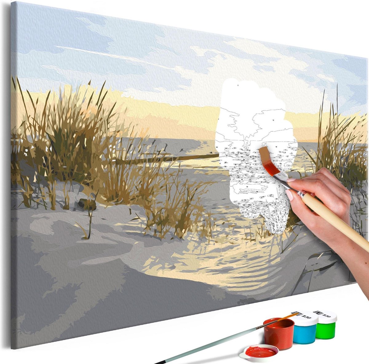 Doe-het-zelf op canvas schilderen - On Dunes