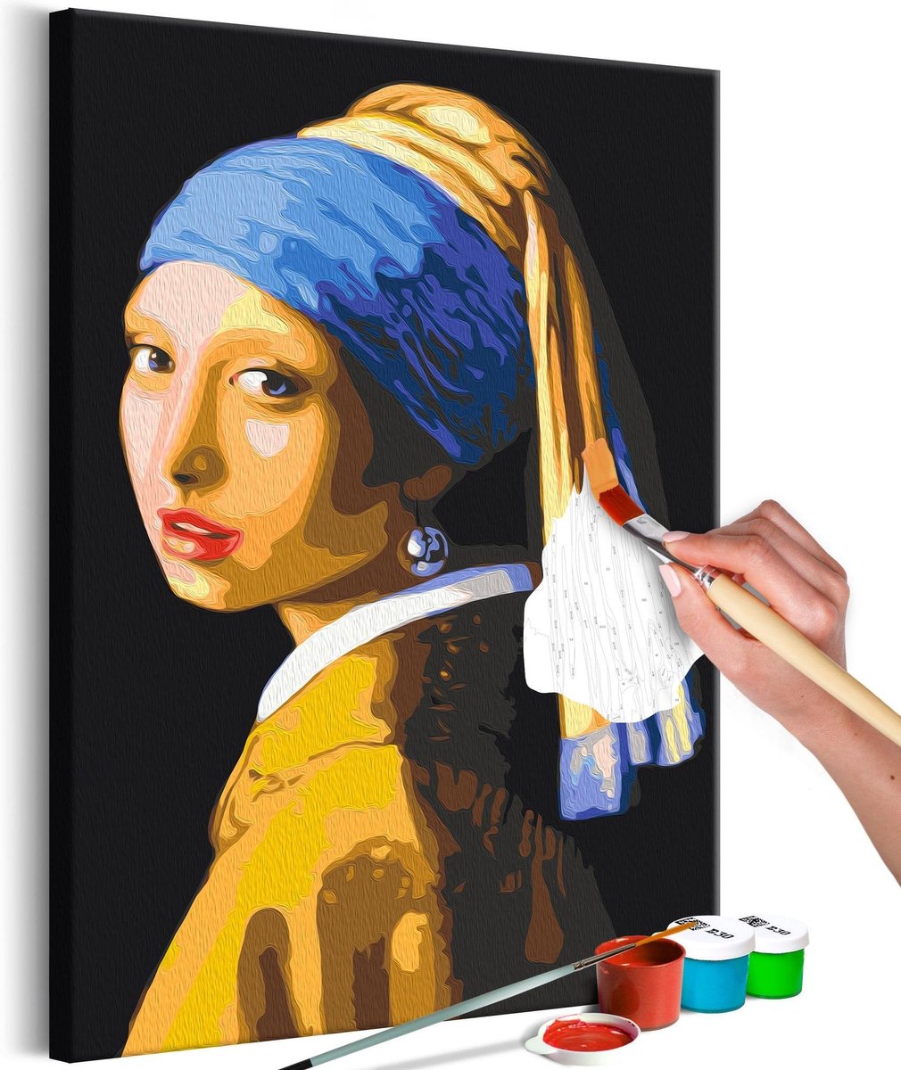 Doe-het-zelf op canvas schilderen - Pearl Earring