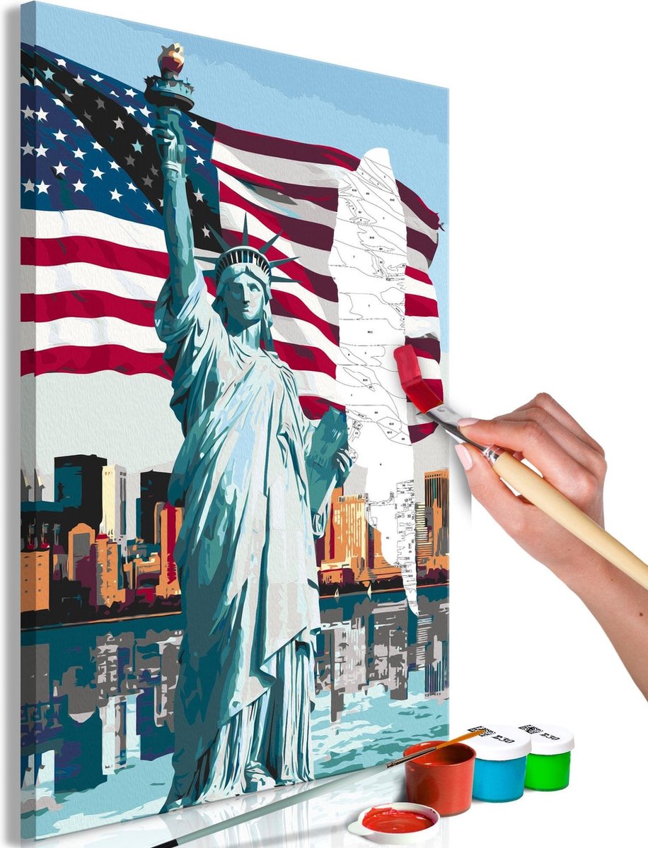 Doe-het-zelf op canvas schilderen - Proud American