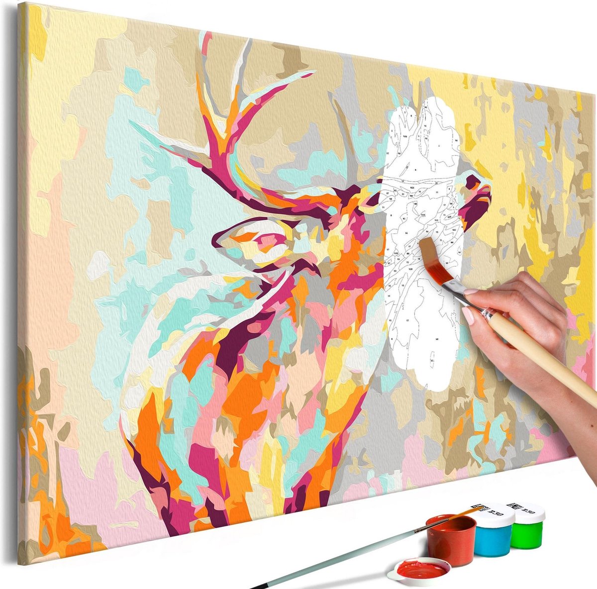 Doe-het-zelf op canvas schilderen - Proud Deer