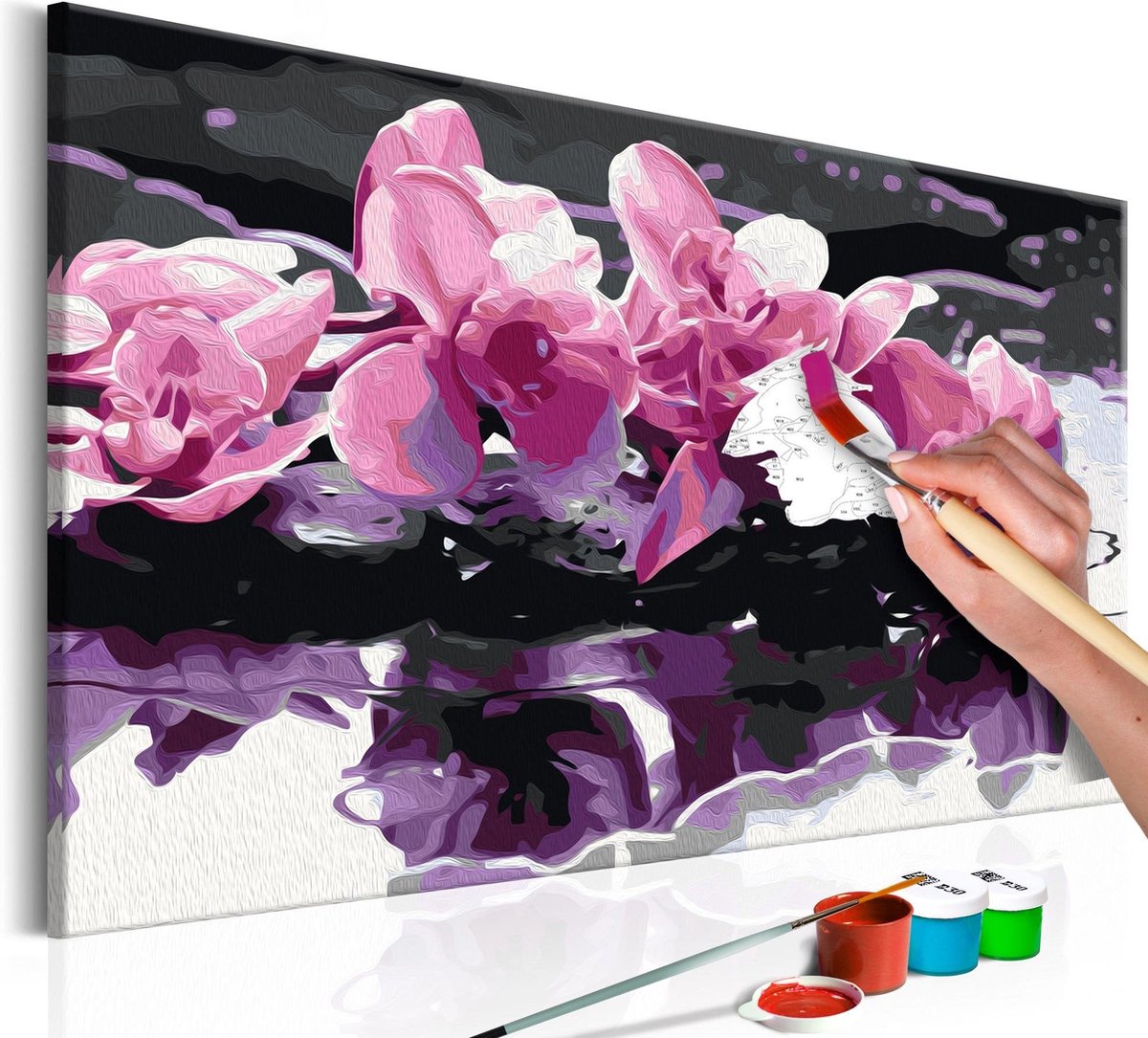 Doe-het-zelf op canvas schilderen - Purple Orchid