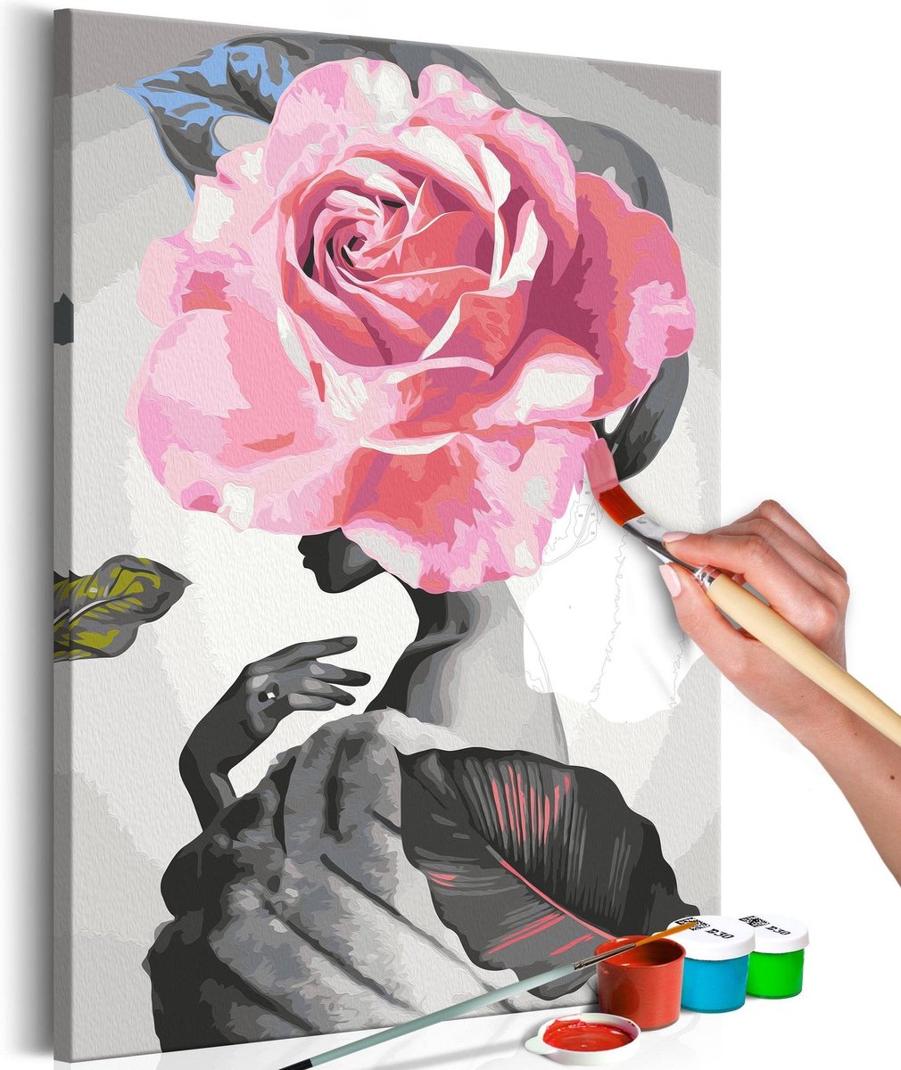 Doe-het-zelf op canvas schilderen - Rose and Fur