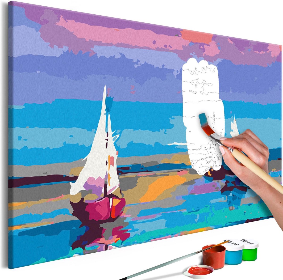 Doe-het-zelf op canvas schilderen - Sea Landscape