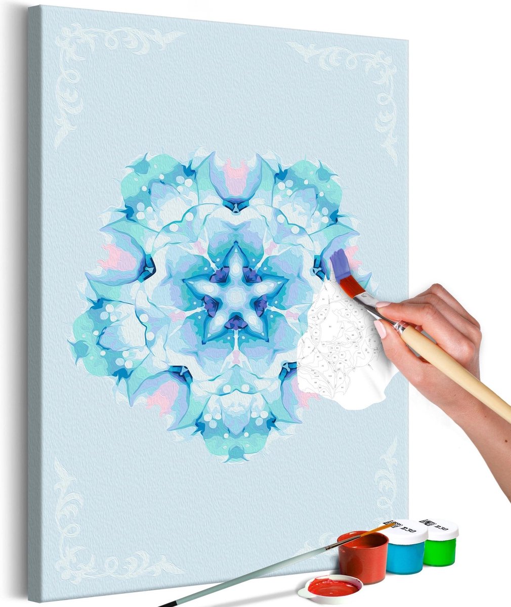 Doe-het-zelf op canvas schilderen - Snowflake