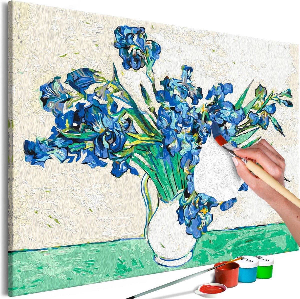 Doe-het-zelf op canvas schilderen - Van Goghs Irises