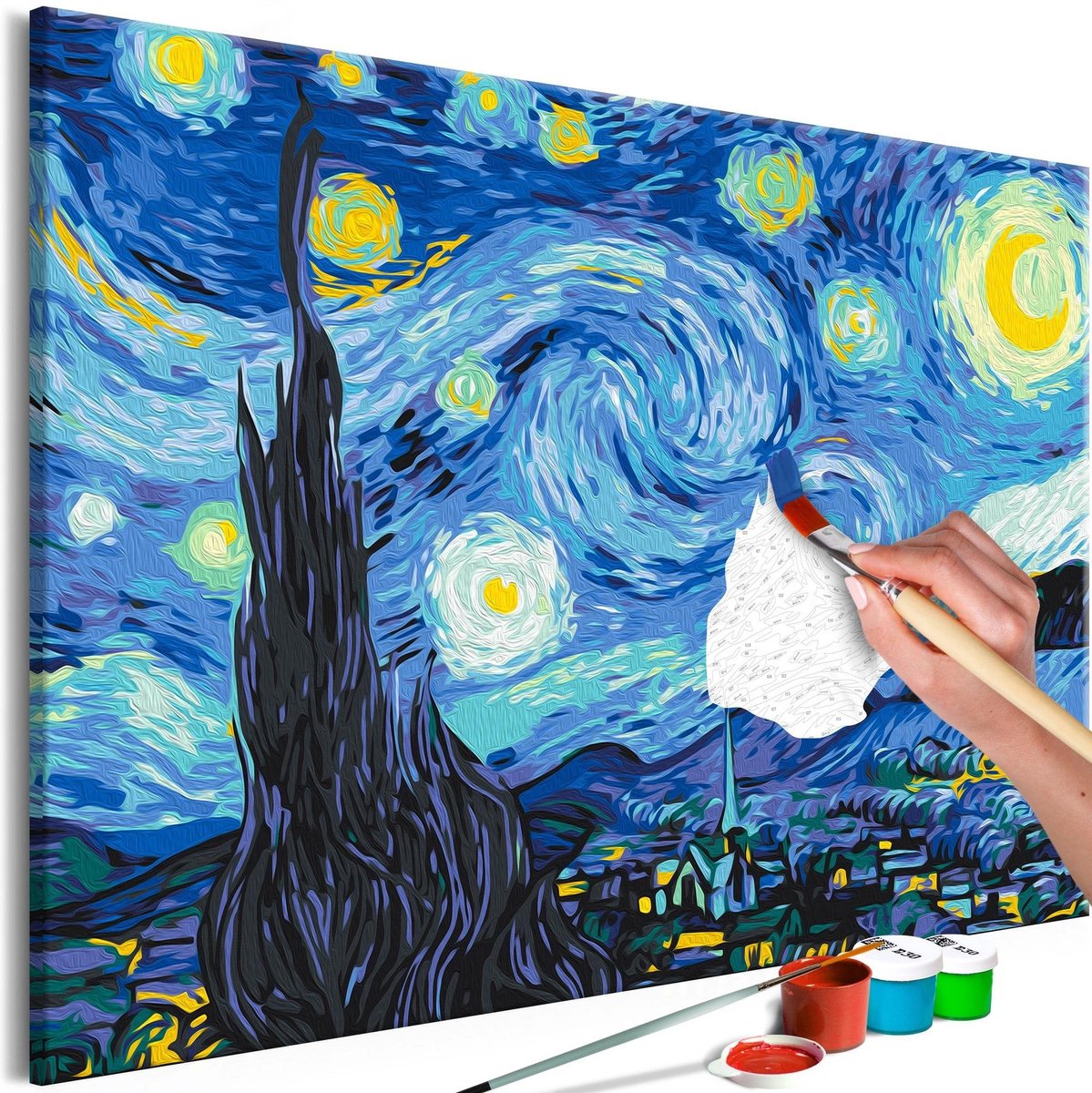 Doe-het-zelf op canvas schilderen - Van Goghs Starry Night